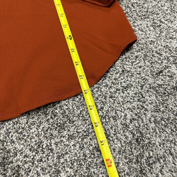 Columbia Omni-Shade Long Roll-up Sleeves Button Shirt, Size Medium, Dark Orange - Picture 5 of 7